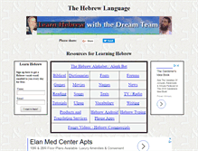 Tablet Screenshot of hebrew-language.com